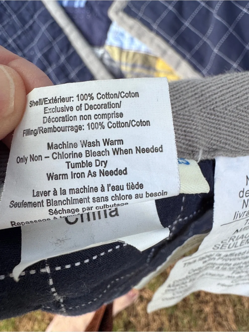 Pottery Barn Kids Twin Blue Patchwork Quilt with Euro Sham